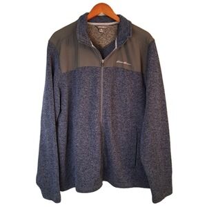 Eddie Bauer Fleece Jacket, Mens Coat Size XL, Color Blue.